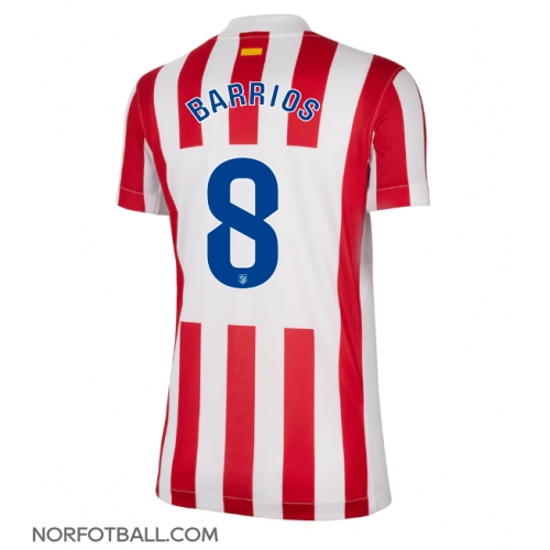 Billige Fotballdrakt Atletico Madrid Pablo Barrios #8 Replika Hjemmedrakt Dame 2025-26 Kortermet Billige Fotballdrakt Atletico Madrid Pablo Barrios #8 Replika Hjemmedrakt Dame 2025-26 Kortermet